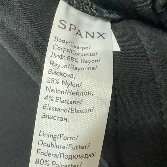 SPANX Straight Leg Ponte Pull On Pants Womens PS Black Knit Travel 20254Q NEW - Picture 10 of 14